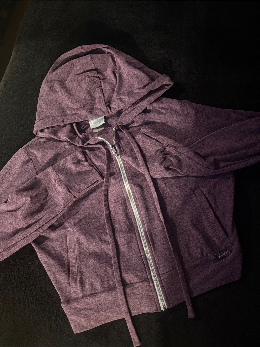 Bombshell sportswear Women’s Hooded Zip Jacket in Mauve/plum